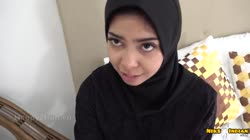 Young Hijabi Girl Sucks Big Dick And Gets Fucked