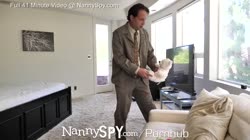 NannySpy Big tits nanny Amia Miley caught on hidden cams